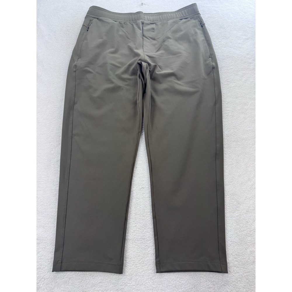 Public Rec Pants Men 36x28 Olive Green Straight Pull On Golf to Office Preppy